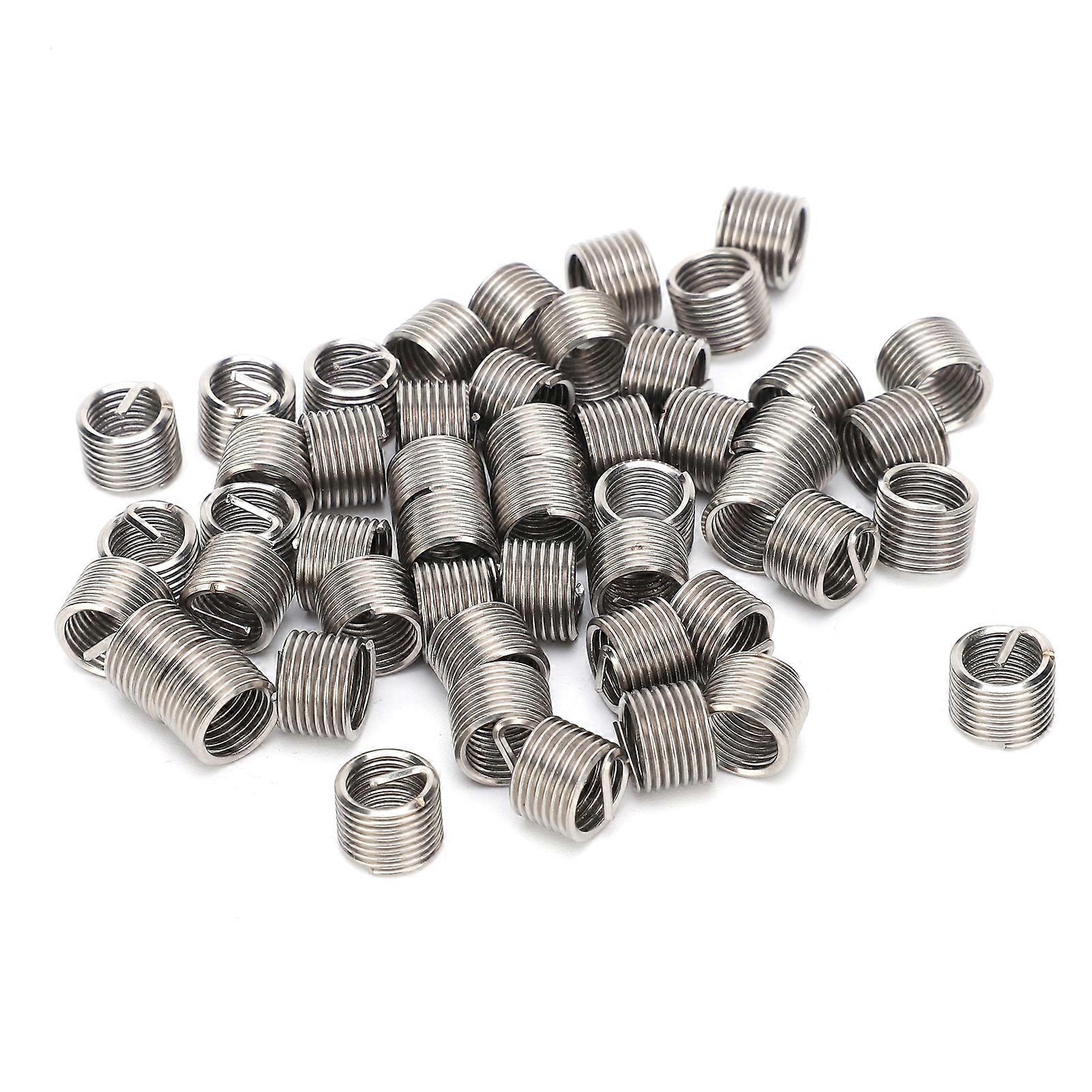 50 Pcs Filetage Inserts Mâle Femelle Outil De Réparation D’écrou De Réduction Acier Inoxydable Fil De Fixation M7x11.5D