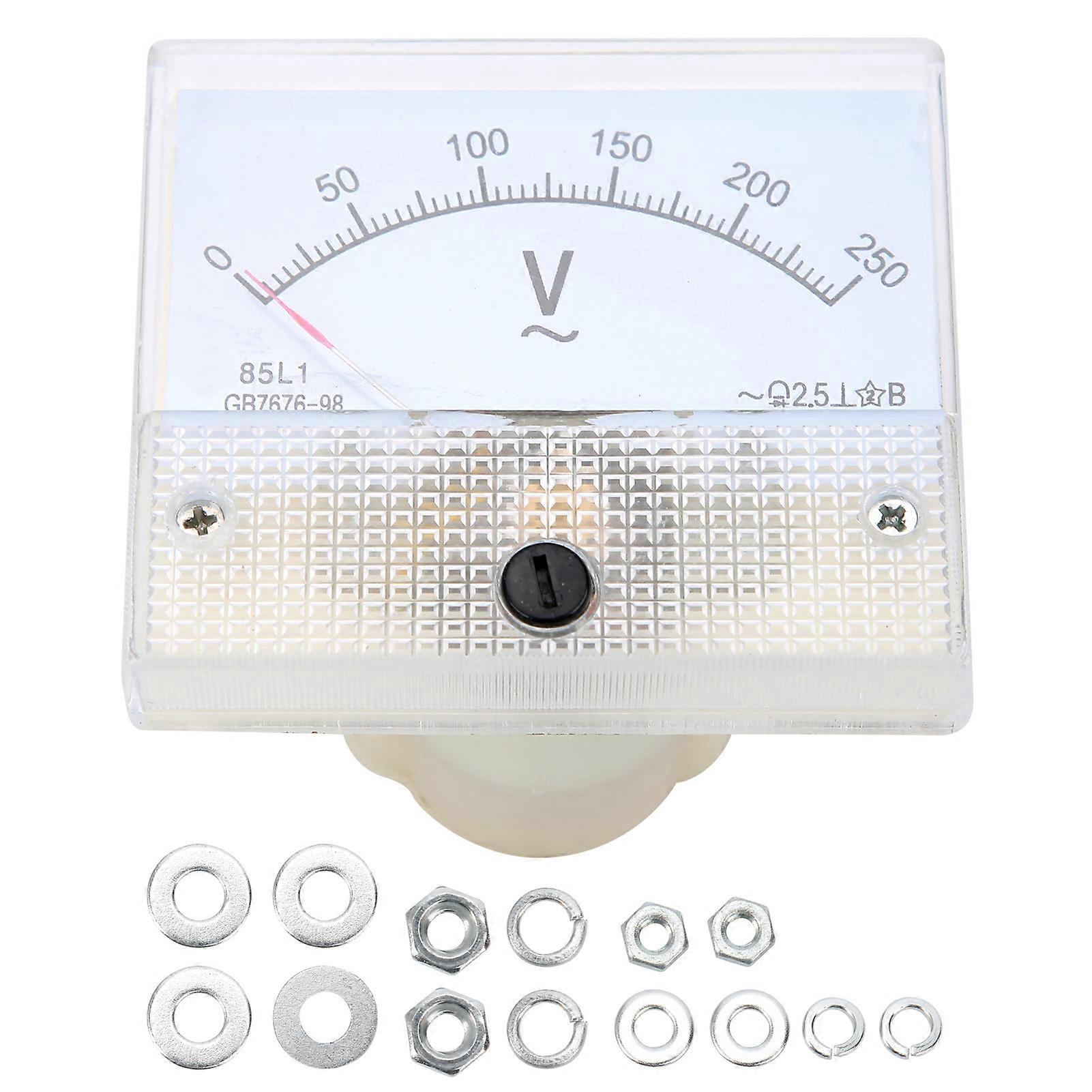 85L1 AC 0250V HighAccuracy Pointer Voltmeter Voltage Meter Mounted Voltage Measuring Instrument
