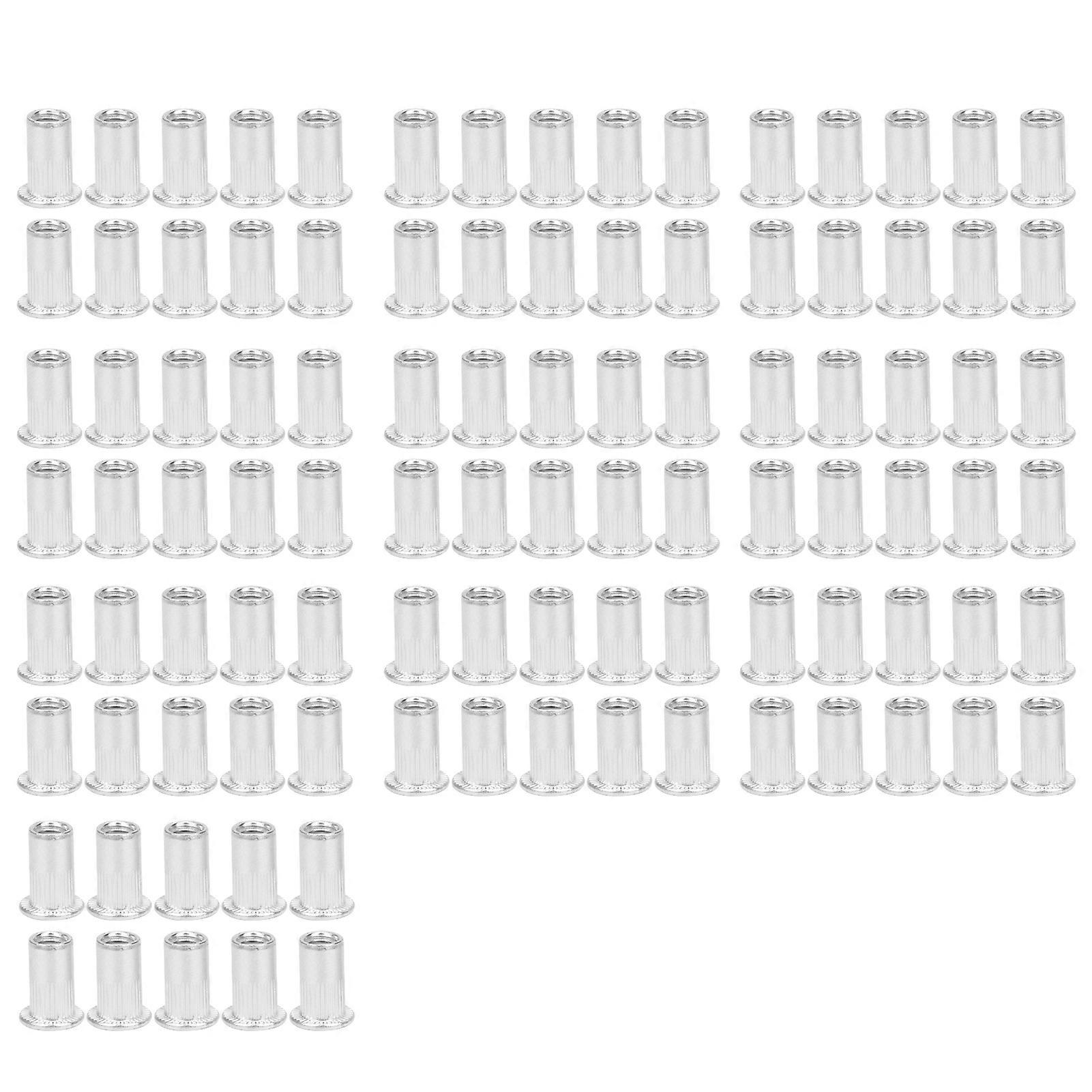 100pcs Blind Rivet Nutserts Aluminio M5 Insertos de remache Nut Roscadas Rivet Nuts