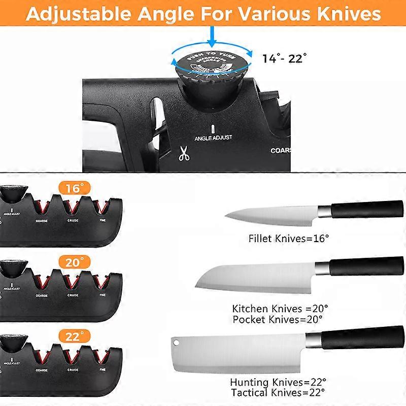 Professional Multifunctional Adjustable 4 Step Scissors Sharpening Stone Knife Sharpener Kitchen Tool