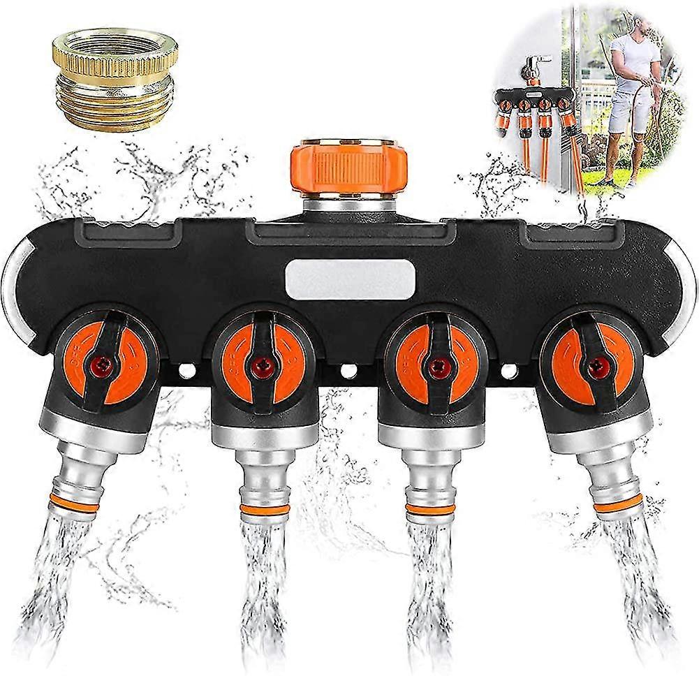 4-way Distributor,4-way Splitter,garden Hose Distributor,adjustable And Lockable Water Flow Splitter,distributor For Garden Irrigation,double Washing