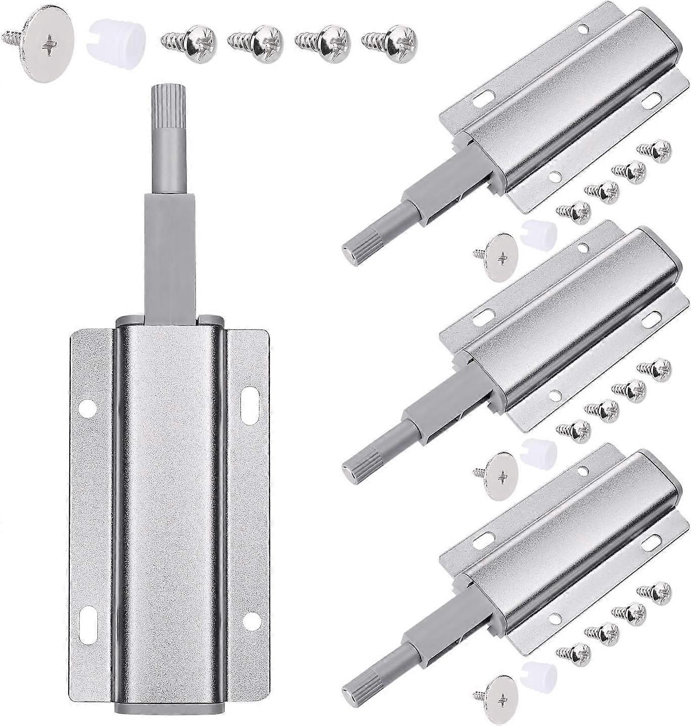 Push to Open Cabinet Door Magnet, 4Pcs Magnetic Push Open Damper Latch, Push to Open Damper for Door, Drawer, Cabinet