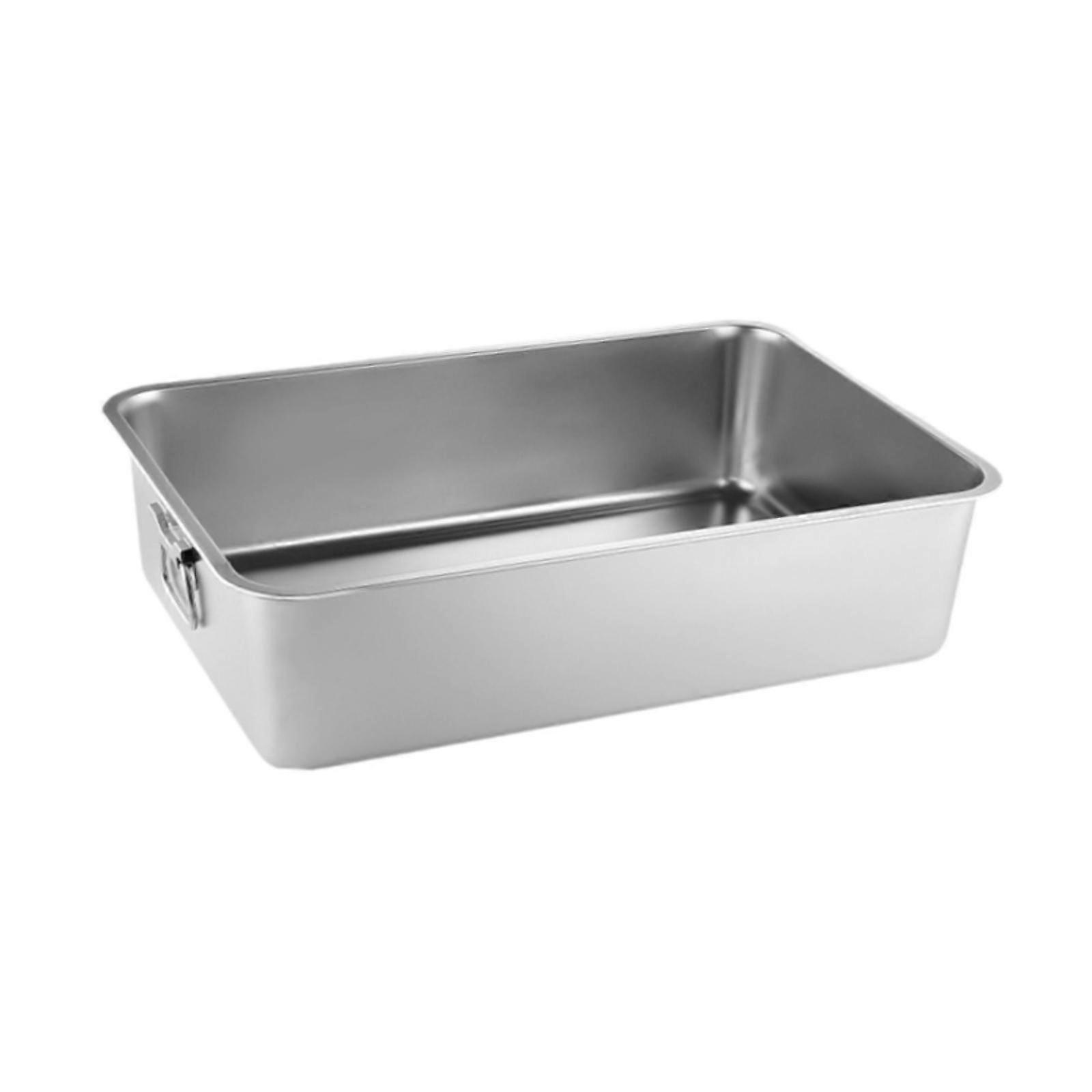 Cat Litter Box Portable Cat Litter Container High Side High Sided Litter Pan 40cmx30cmx10cm