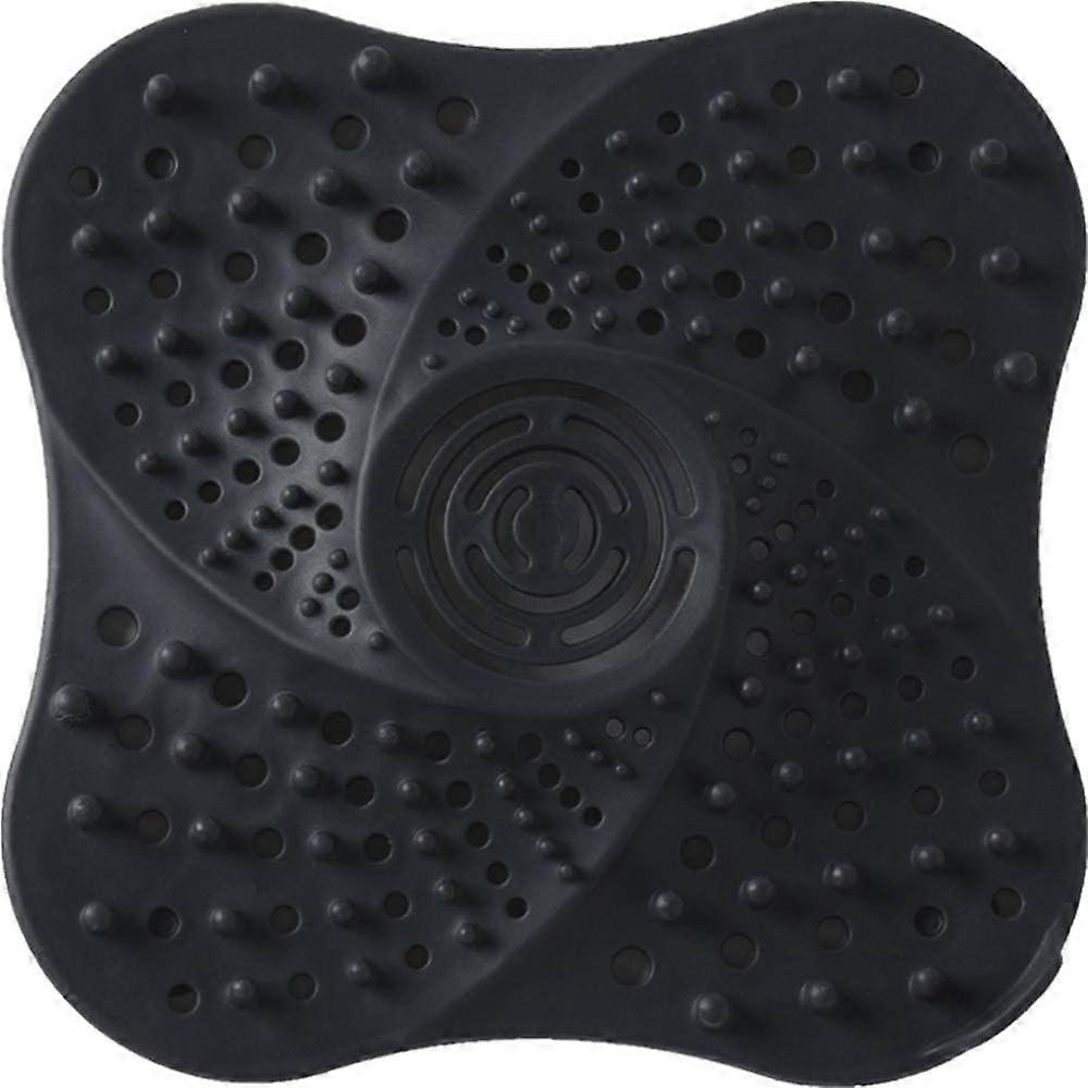Anti-Block Bathroom Shower Drain With Suction Cup (Black)