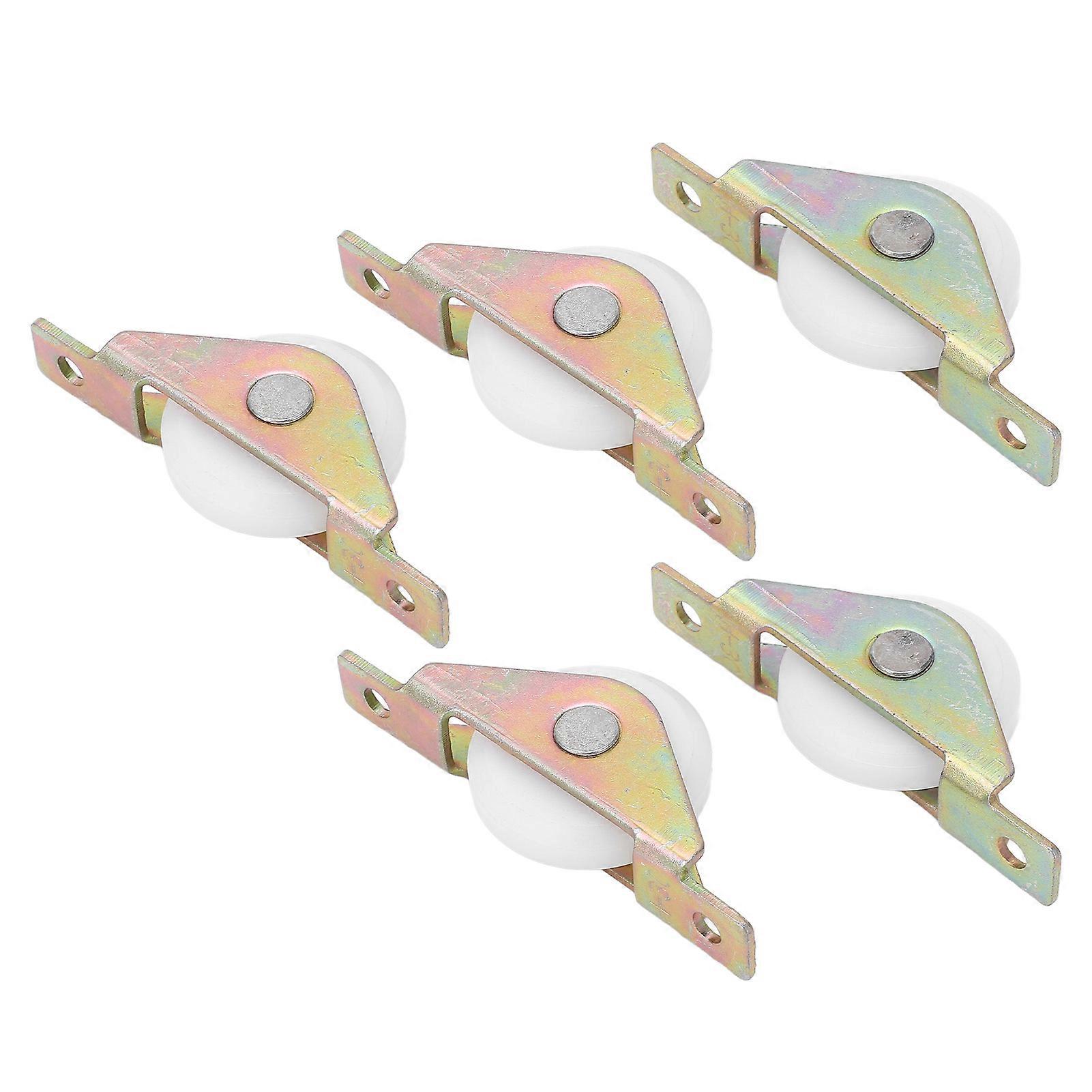 5Pcs Pulley Single Wheel Standard Smoothly Sliding Low Noise Window Pulley for Sliding Door Cabinet 30mm YEMAA