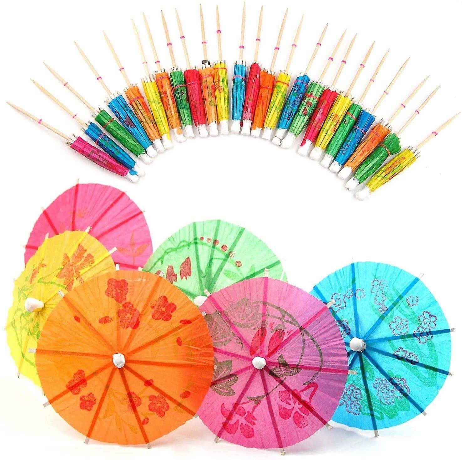 30 cocktail umbrellas, beach party drink decorations