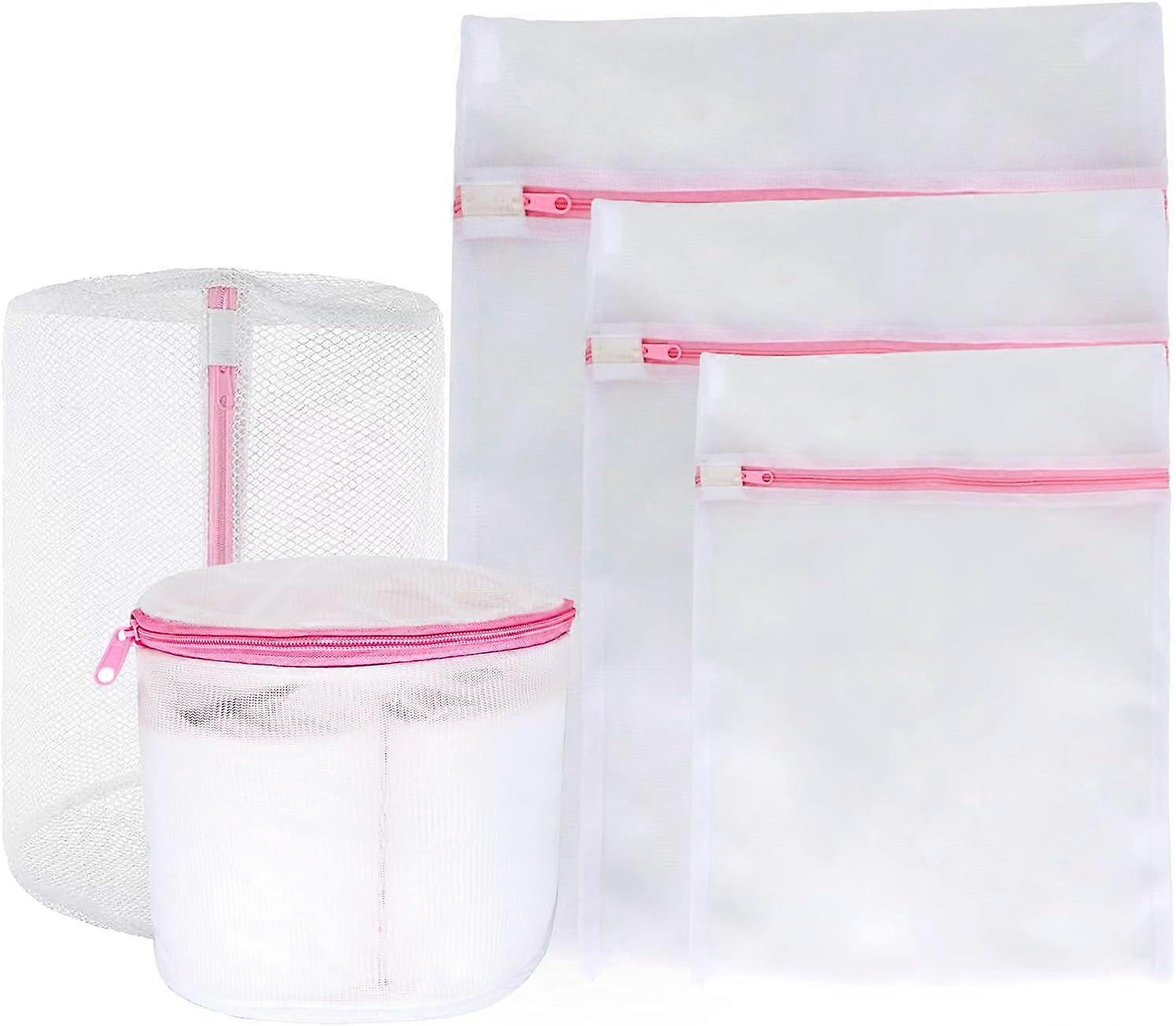 Mesh Laundry Bags, 5 Sizes Washing Machine Wash Bags Reusable and Durable Zippered Washing Mesh Net