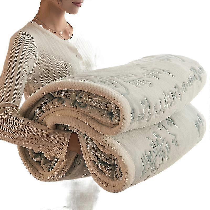 Winter Thickened Warm Milk Fleece Blanket Double-sided Flannel Blanket Quilt Multi-functional Blanket