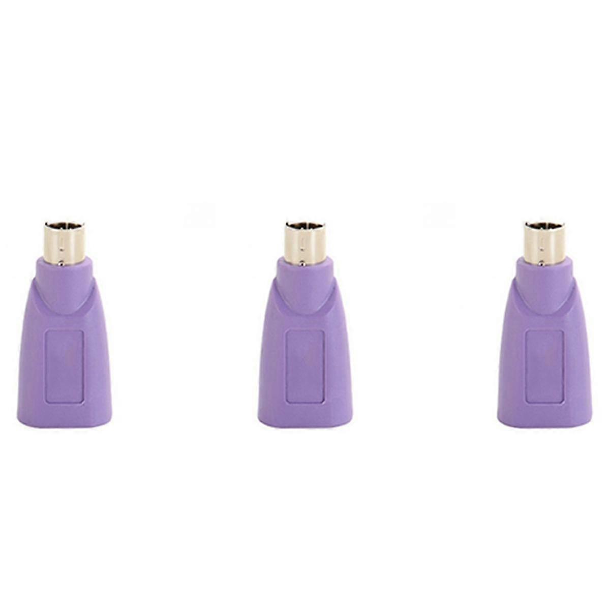 3X PS2 to USB Connector, Computer Mouse and Keyboard Mini Adapter, Mouse and Keyboard Converter