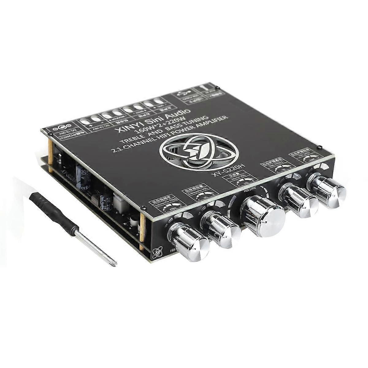 XY-S220H 2.1 Channel Bluetooth Power Amplifier Board, 160Wx2+220W, 12V-36V Audio Power Amplifier M