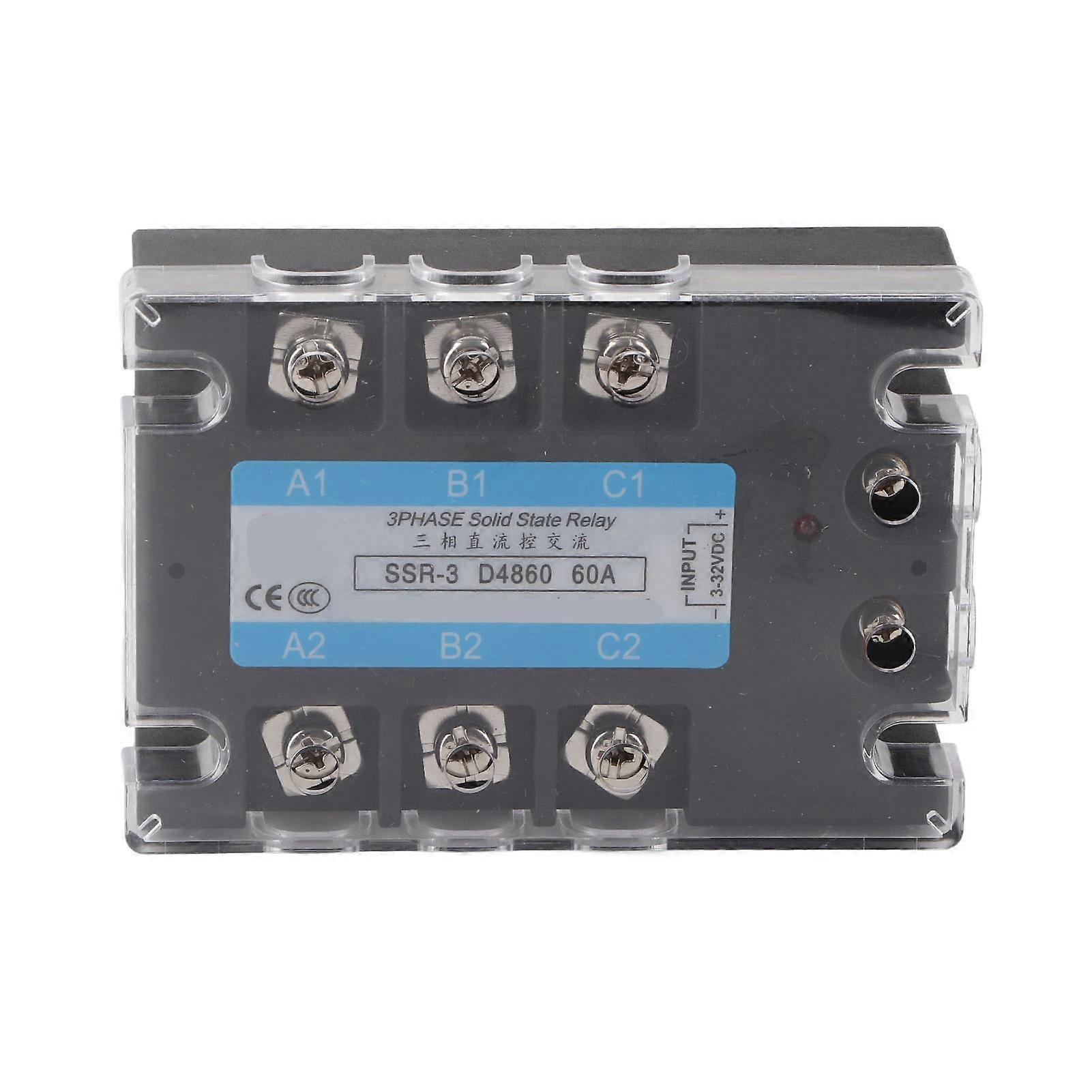 3 Phase Solid State Relay SSR~3 D4860 60A DCAC 480V Distribution Control Equipment NO.4635