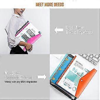 12pack A4 Plastic File Folder,expandable A4 Expandable Punched Pockets For A4 Folders,with Snap Clo