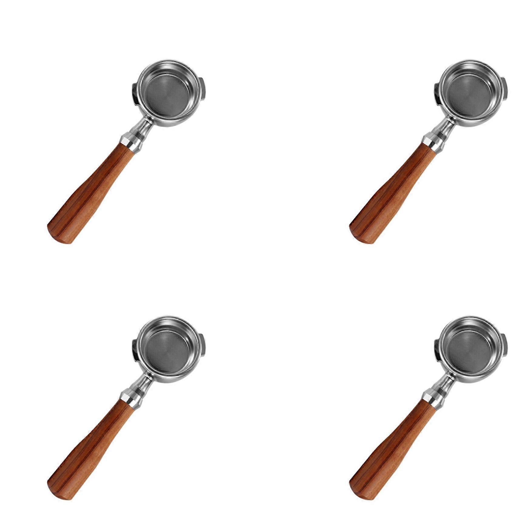 4pcs 58mm Coffee Bottomless Portafilter for Filter Basket Replacement Espresso Machine Accessory Co