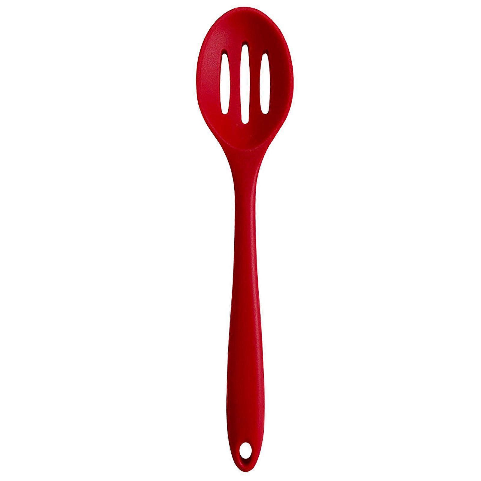 Slotted Spoon Heat Resistant Kitchen Cooking Spoon Nonstick BPA Free Long Handle Cooking Ladle Strainer for Mixing Serving Stirring Basting Frying Dra