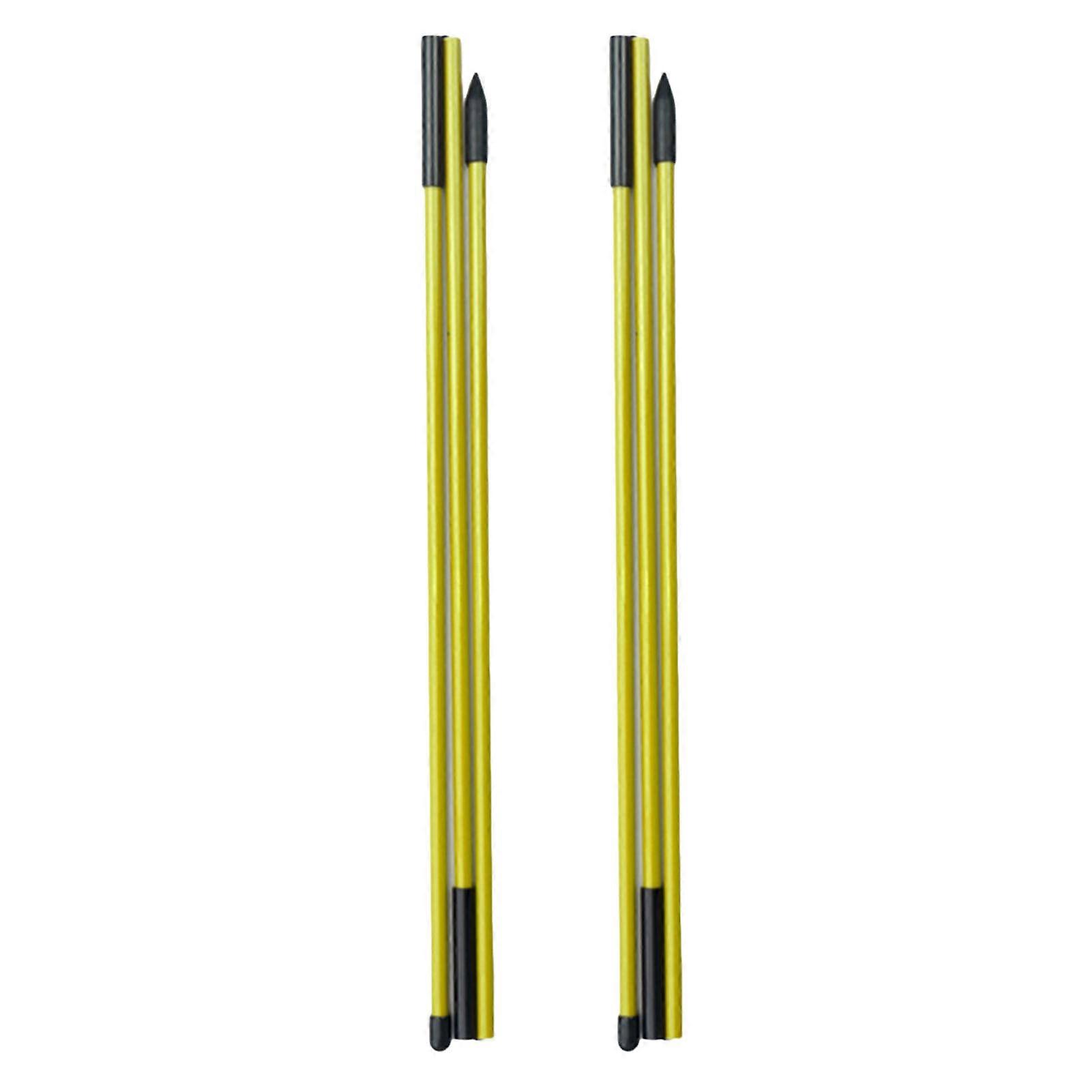 2Pcs Golf Alignment Rod 3 Section Collapsible Aiming Swing Putting Training Aid Direction Indicator Fiberglass Golf Alignment Stick Golf Accessories