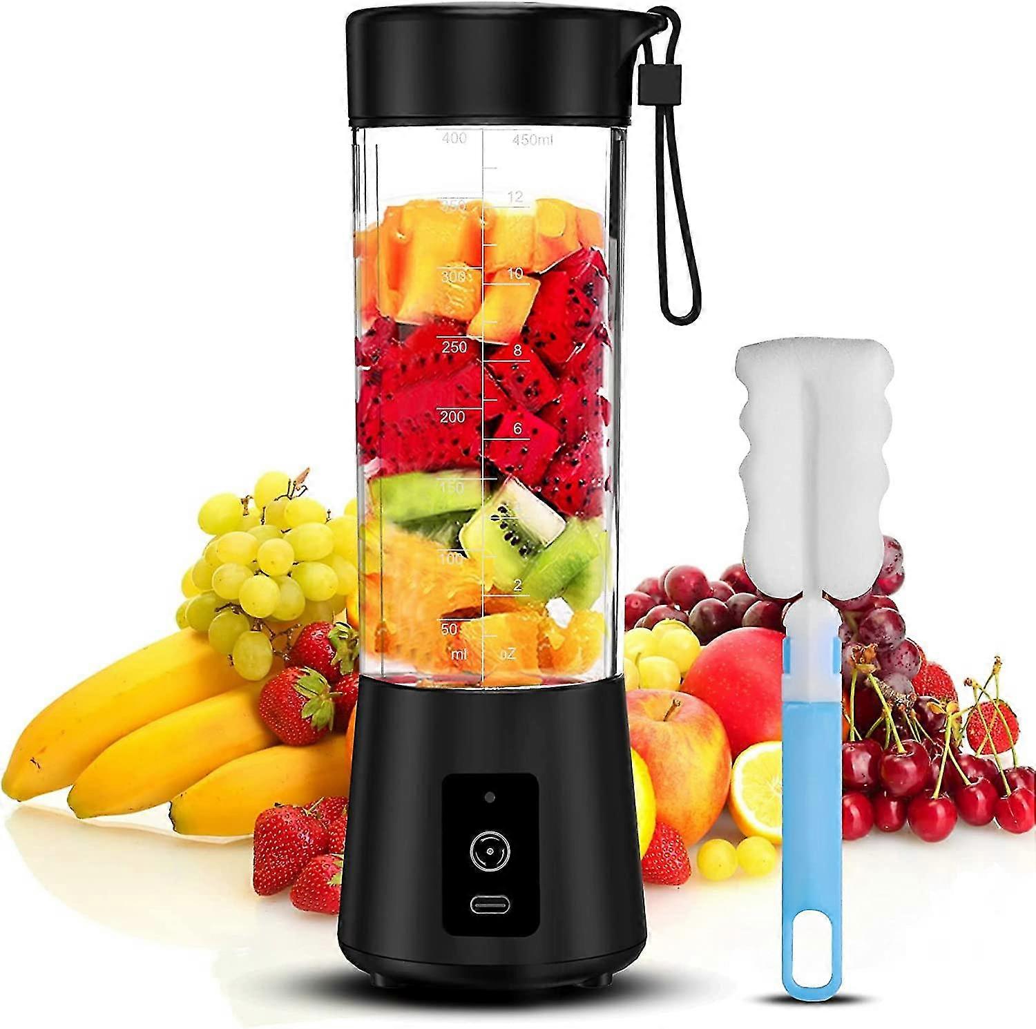 Portable Blender,blender Smoothie Maker,mini Blenders For Smoothies And Shakes,400ml Fresh Juice Blender Bottle, 4000mah Personal Blender Usb Recharge
