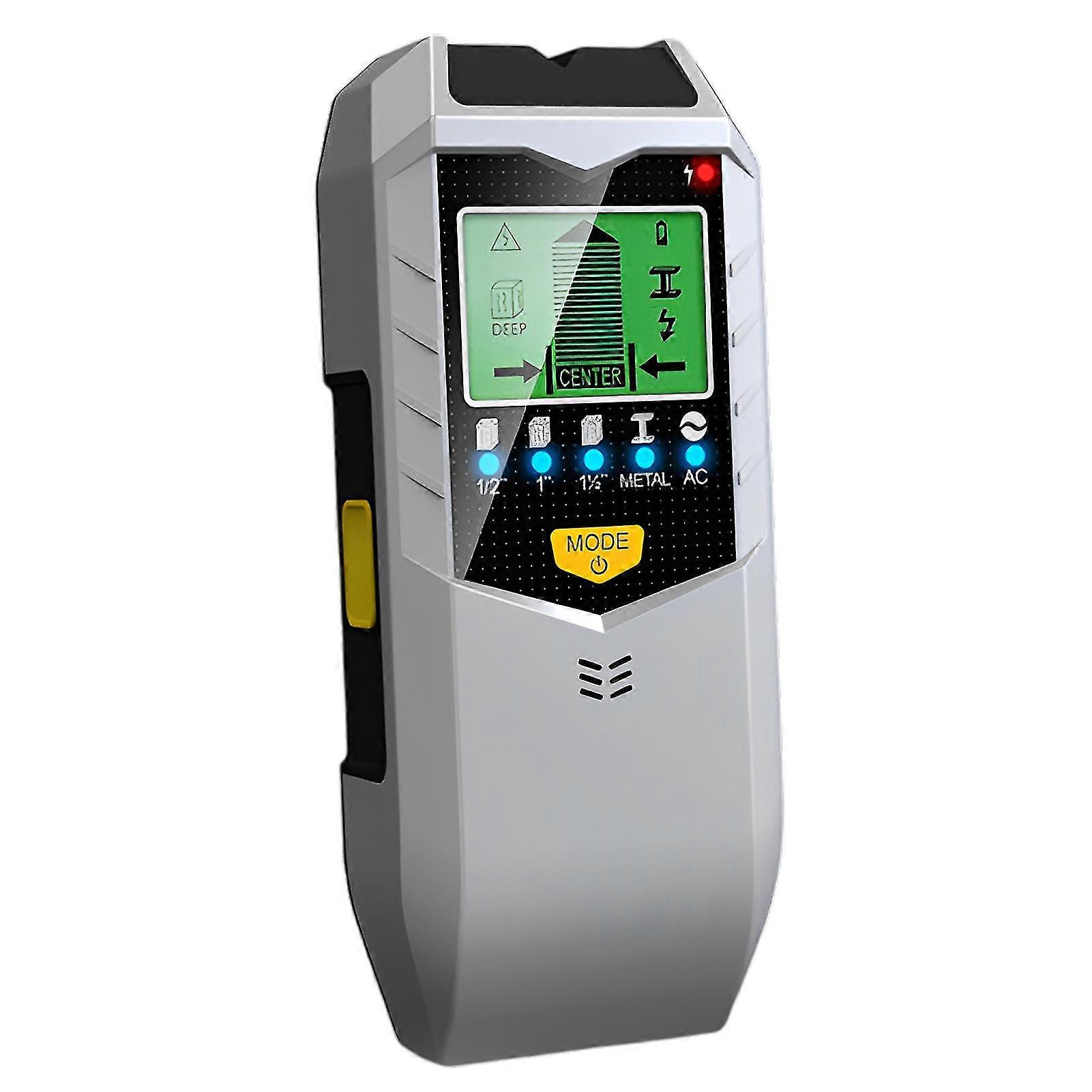 5 In 1 Stud Finder Live Wire Detector Light Indicator LCD Display Wall Scanner