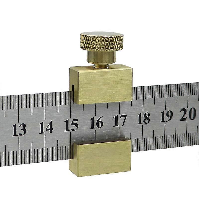Ruler Tool Brass Steel Ruler Block, Marking Gauge, Stop Ruler, Marking Ruler 30cm, Brass Ruler, Marking Tool, Ruler Stopper, Marking Gauge with Stoppe