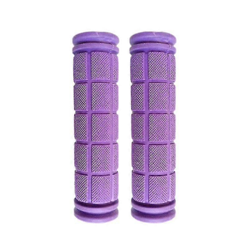 2 adet Bisiklet Kolu Sapları, Çocuklar Kaymaz kauçuk Bisiklet Gidon Sapları, Özel Yedek Bisiklet Sapları-mor