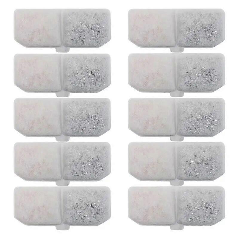 Cat Water Fountain Filter 10 Pack Fountain Filter Replacement Activated Carbon Pet Rectangular Water Circulation Filter Element