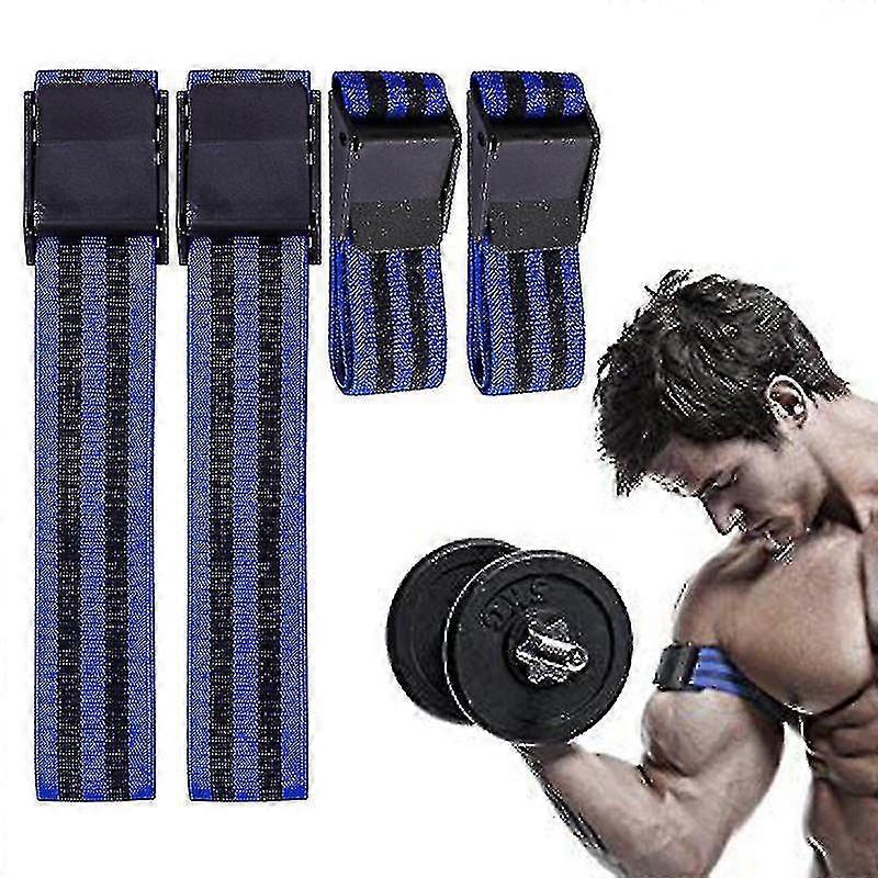 Occlusion Training Bands Blood Flow Restraint Bands Bicep Muscle Training Straps(color:blue)