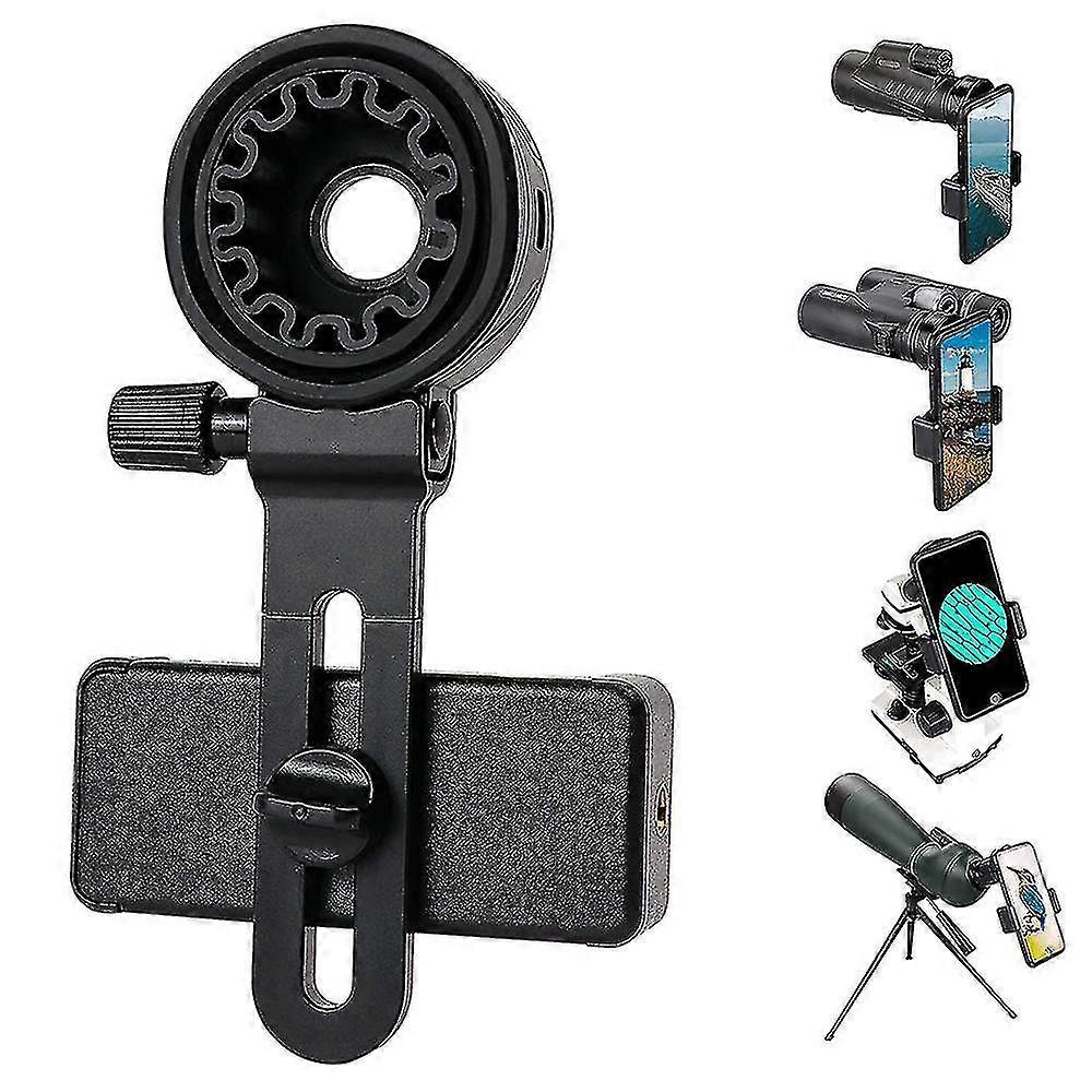 Telescope Phone Adapter, Universal Cell Phone Mount Compatible Binoculars, Monocular, Microscope, Spotting Scope, Telescope, Smartphone Holder Clip Br