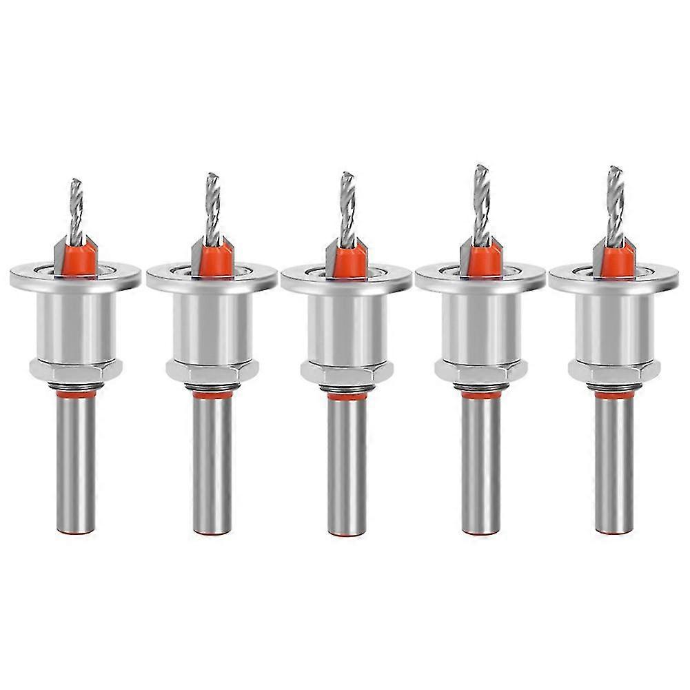 5pc 8mm Hss- Countersink Woodworking Router Bit Set Milling Cutter Screw Extractor Demolition