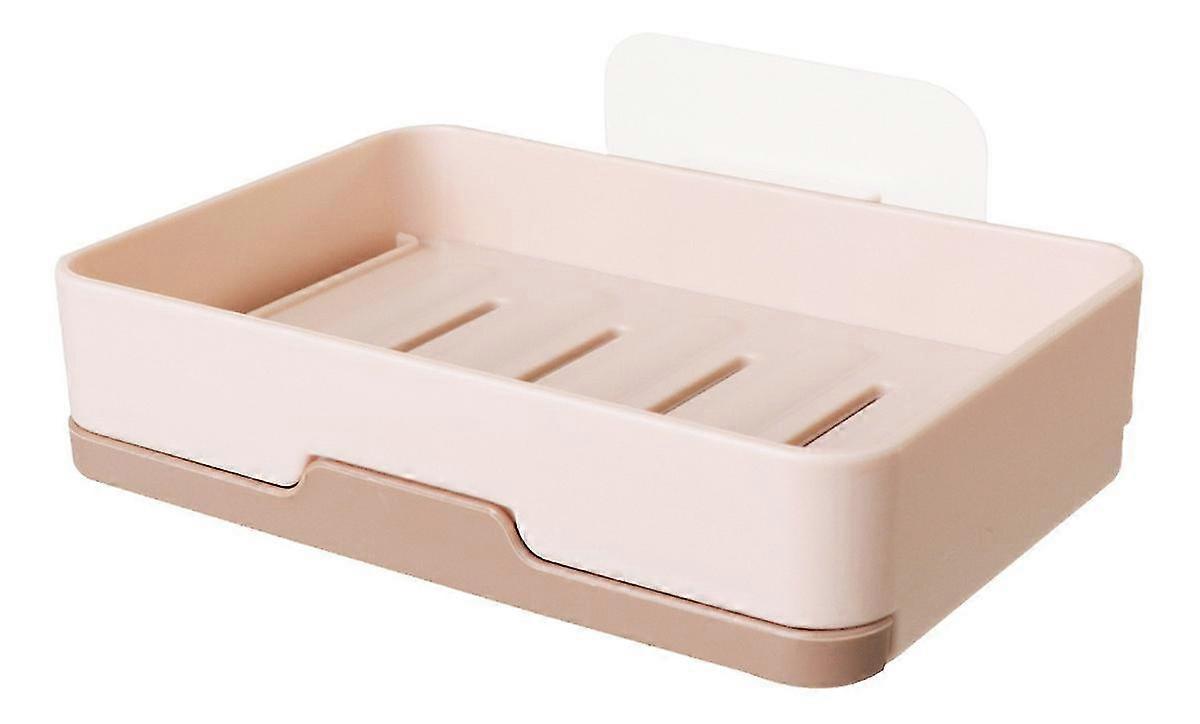 Double Drain Soap Dishes Perforated Soap Holder Brown (1pcs)