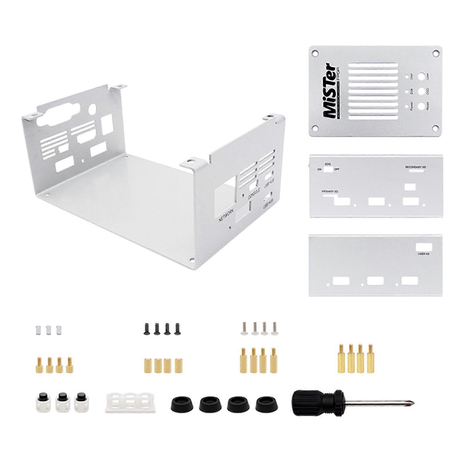 DIY for Shell Kit with Screws for Mister FPGA Kit with 4x Pieces Metal Cases for Terasic DE10-Nano for Mister IO Main Bo
