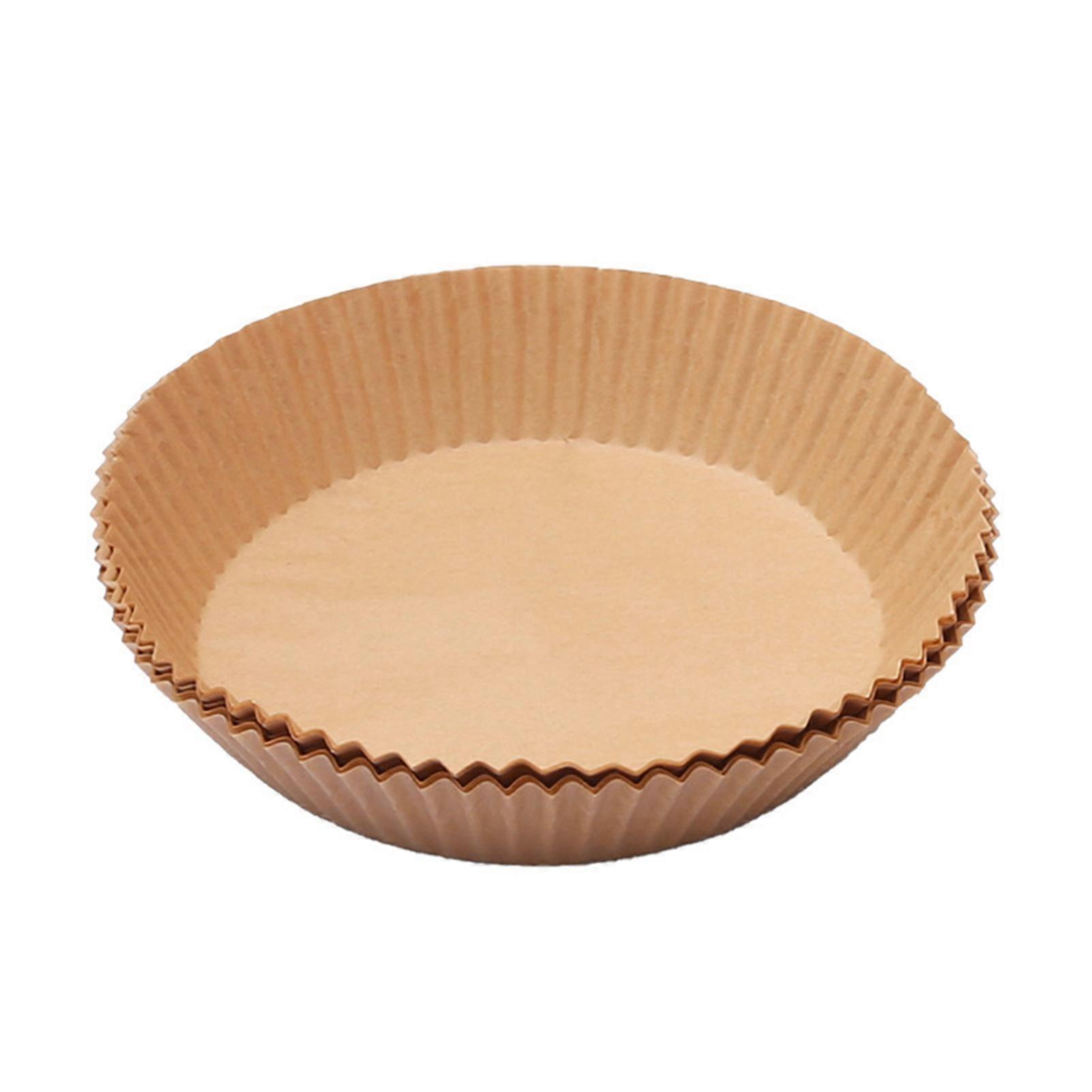 100Pcs Air Fryer Paper Liners Non-stick Oil Resistant Round Parchment Paper for Baking Roasting Microwave Disposable Grease Liners for Healthy Cooking