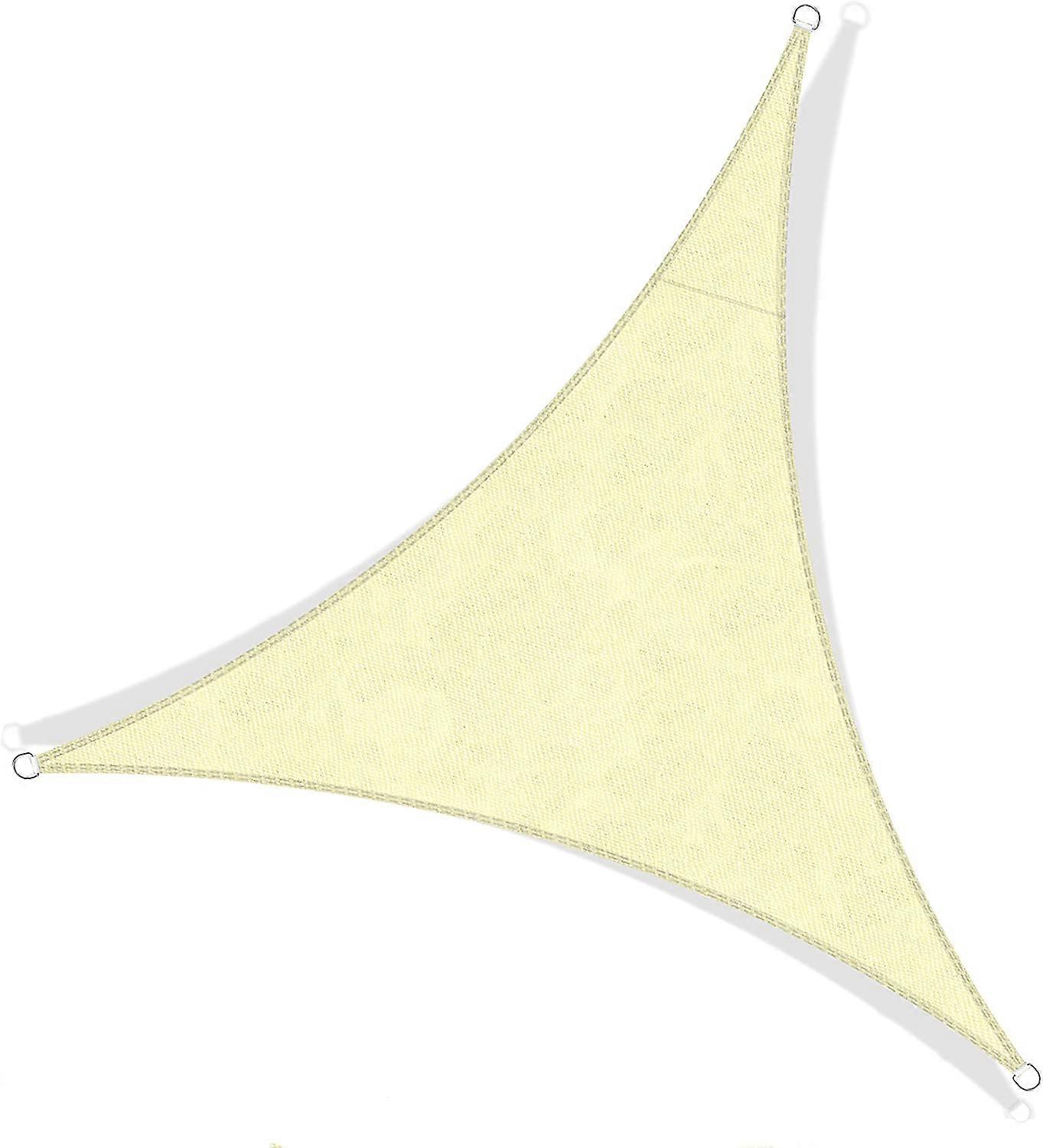 Shade Sail, Waterproof Awning UV Protection Triangular Shade Sail for Garden Patio Camping (222m, Light Yellow)