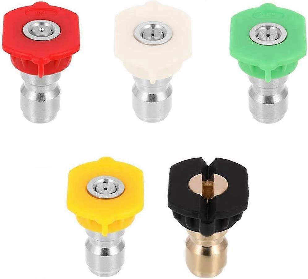5Pcs Pressure Washer Nozzle Tips, 1/4 In Quick Connect