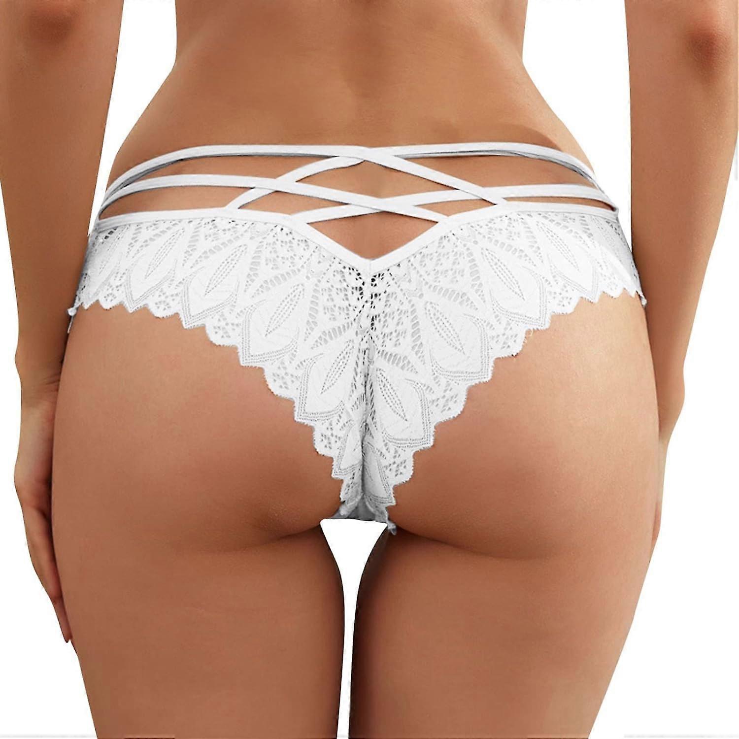 Brasilianska trosor Kvinnors spets underkläder Underkläder Öppna Öppna erotiska sömlösa trosor Bikini Hipster Underkläder Stora storlekar Sexig G-String stringtrosor