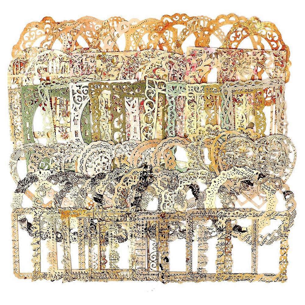 60Pcs Scrapbook Cutouts Paper Lace Vintage Scrapbooking Supplies Scrapbooking Lace Frames & Borders