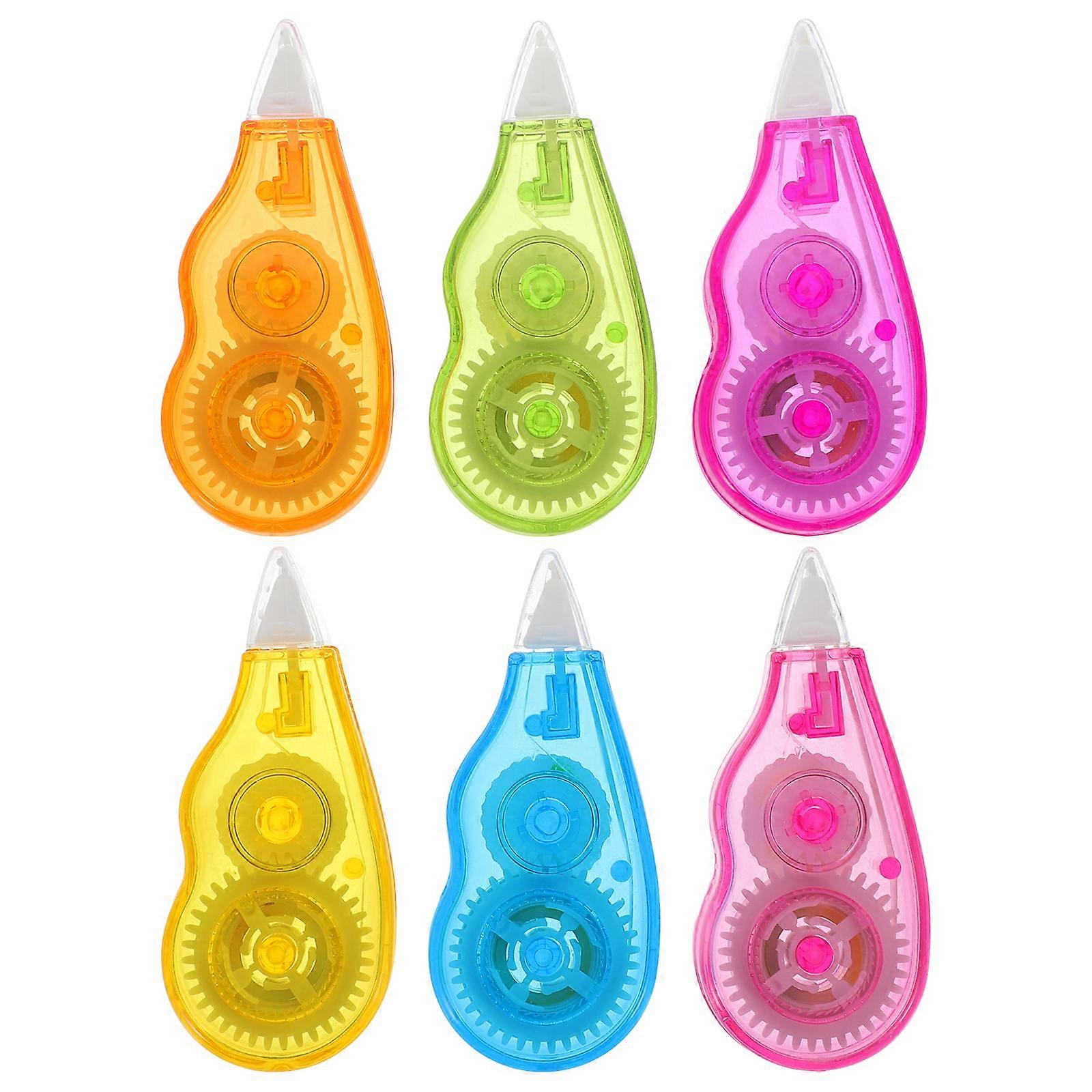 6pcs Plastic Correction Tape White Correction Tape White-out Tape Correction Stationery