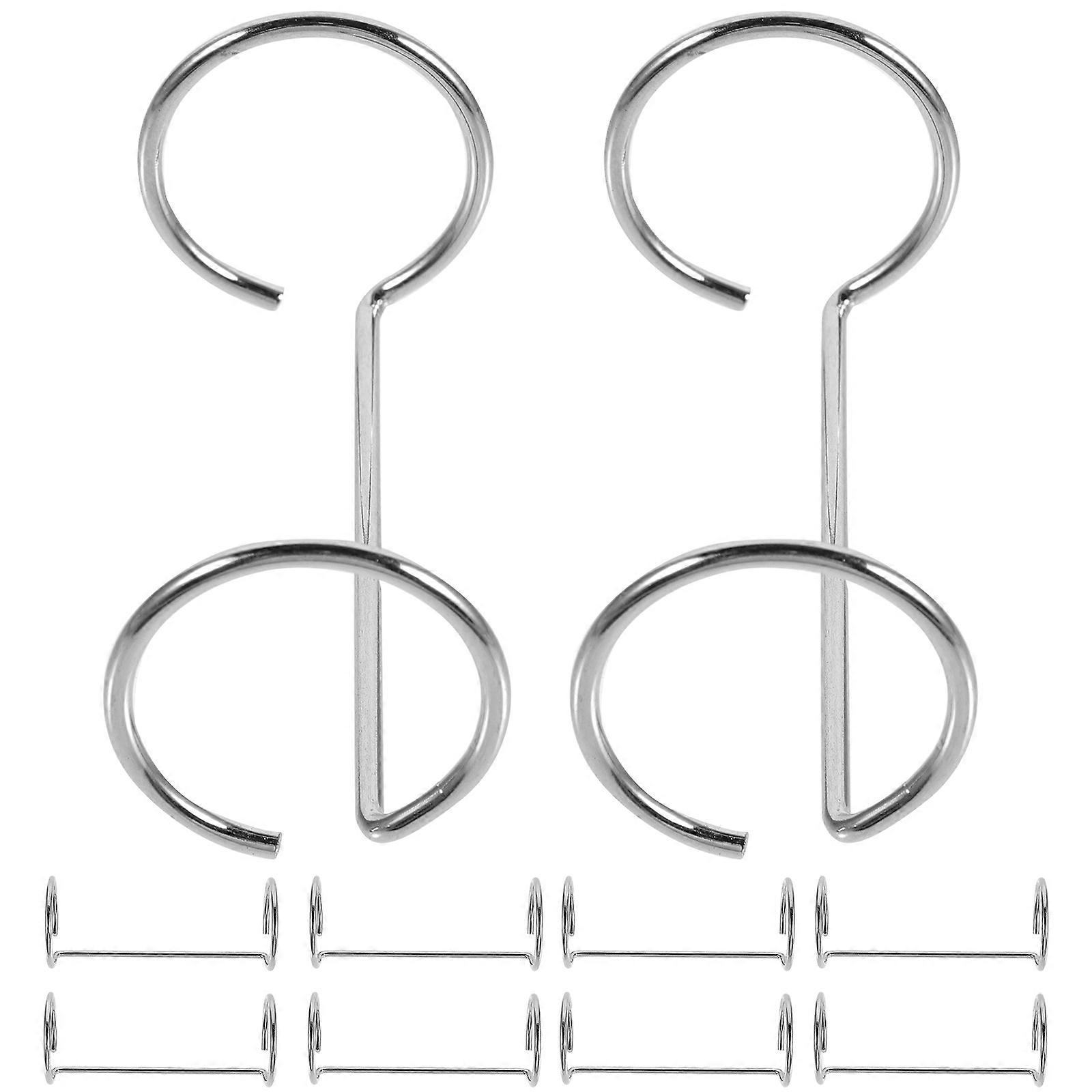 10pcs Tabletop Acrylic Sign Binder Acrylic Price Display Stand Clip Double Ring Menu Stand Binder