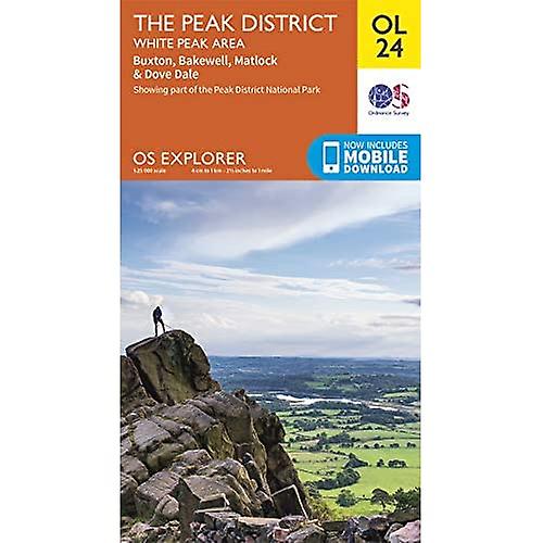 Toppdistriktet: White Peak Area (OS Explorer Map)