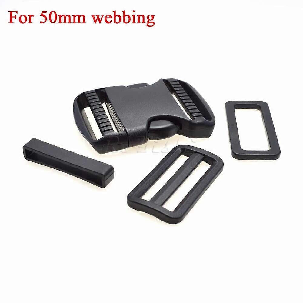 1 set 20-50mm Plastic Slider Adjustable Rectangle Ring Belt Loop Curved Side...