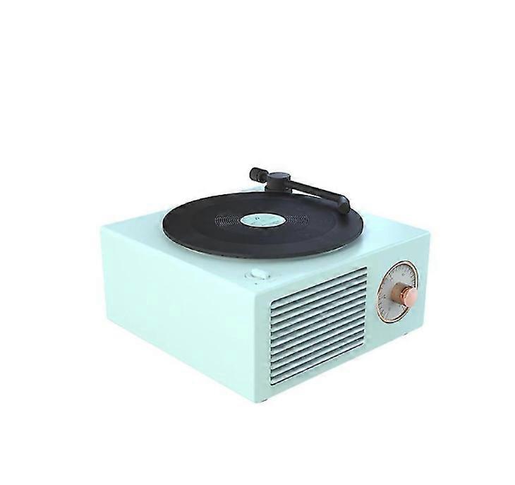 Green vinyl record player portable bluetooth speaker wireless mini cannon multi-function