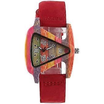 Triangle Dial Watch Unique Wooden Women Quartz Wristwatch Adjustable Band Watch Gift