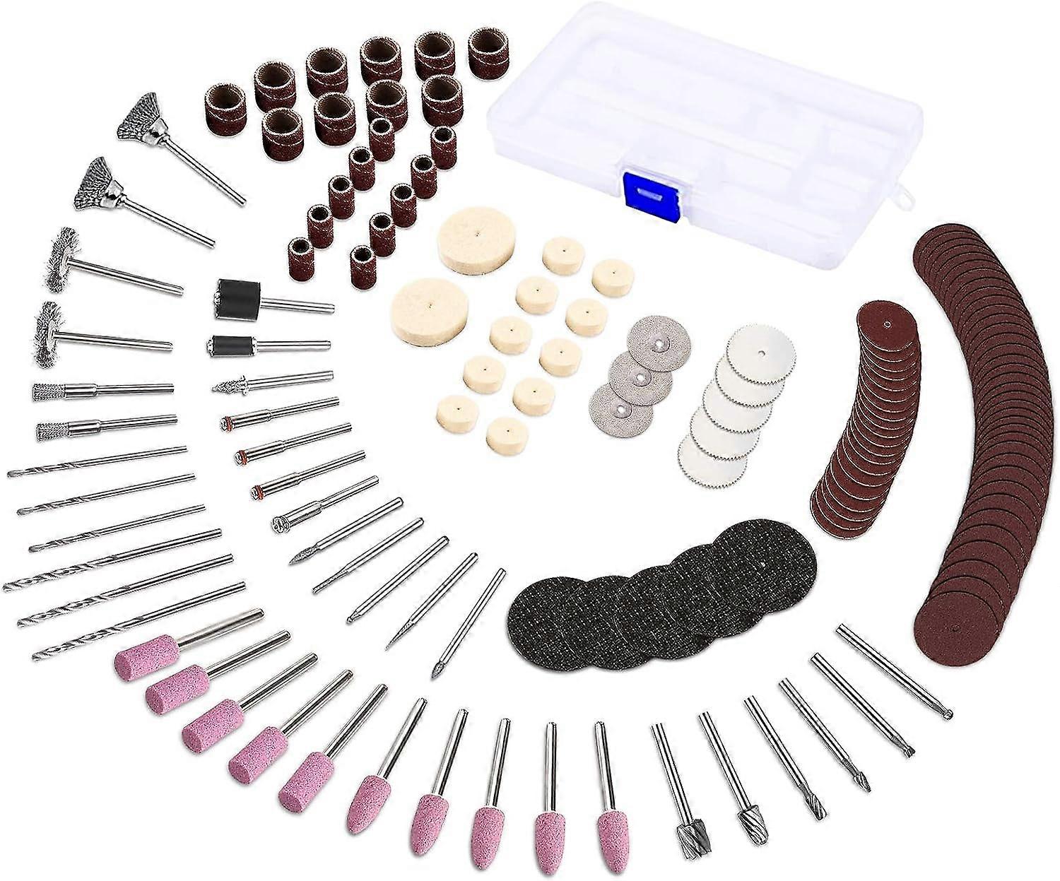 141Pcs Rotary Tool Accessories With 3Mm Chuck/Universal Cutting/Polishing/Drilli ^
