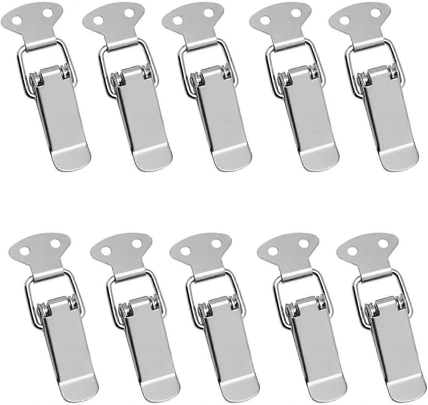 Stainless Steel Buckle, With Hook To Prevent Rust, Suitable For Cabinets, Boxes, Drawers (10 Pieces)