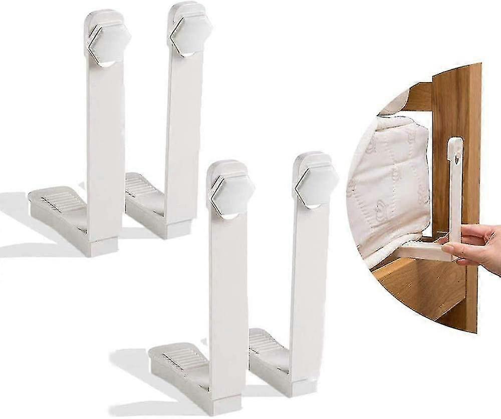 Bed Sheet Tensioner, Non-slip Fixed Bed, Quilt Fixer For Bed Sheets, Adjustable Mattress Support Clip For Sheets, Durable, For Corners (White, 8pcs)