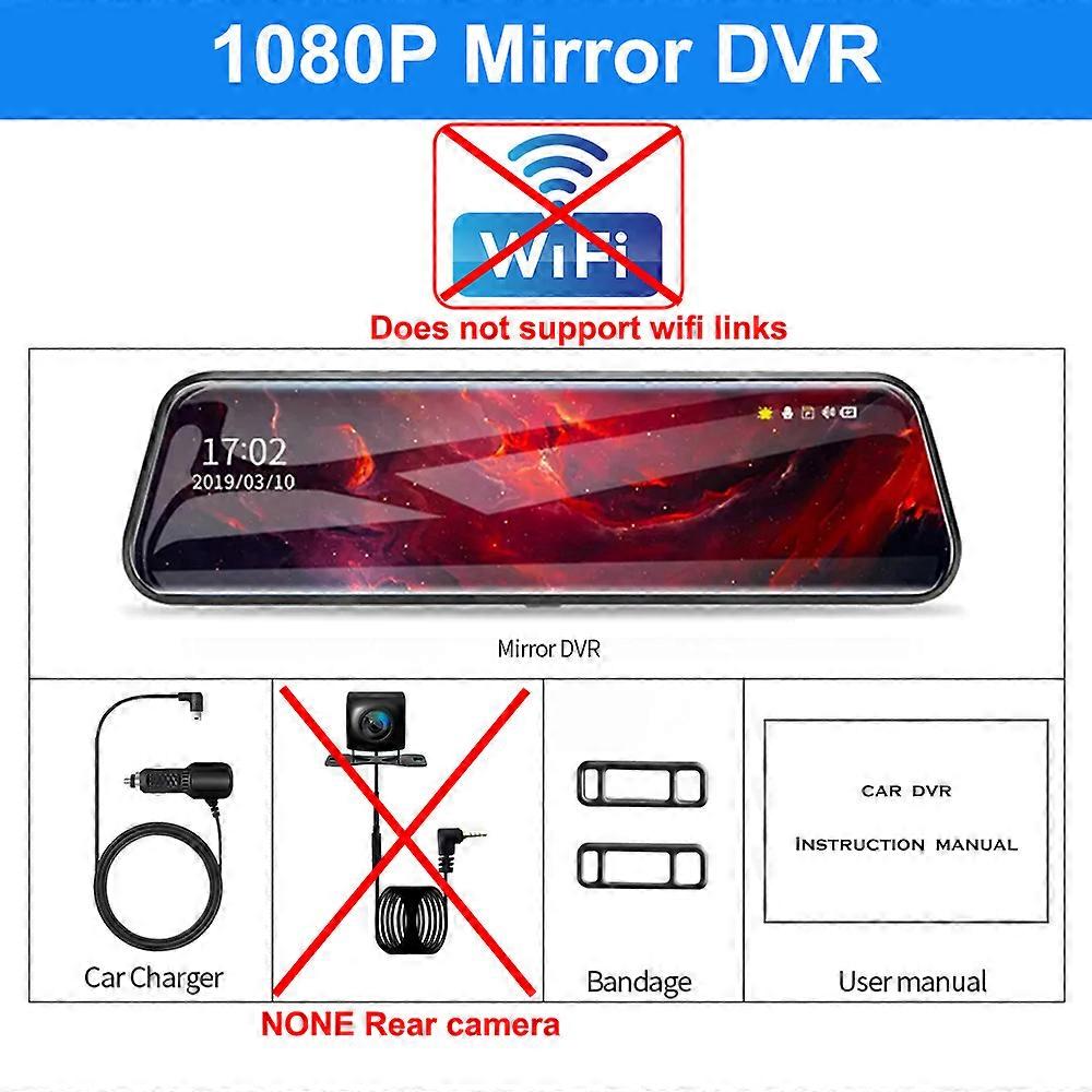 10Inch Rear View Mirror Wifi Dash Cam for Cars 2K Touch Screens Car DVR Video Recorder Dual Camera for Vehicle Car Assecories