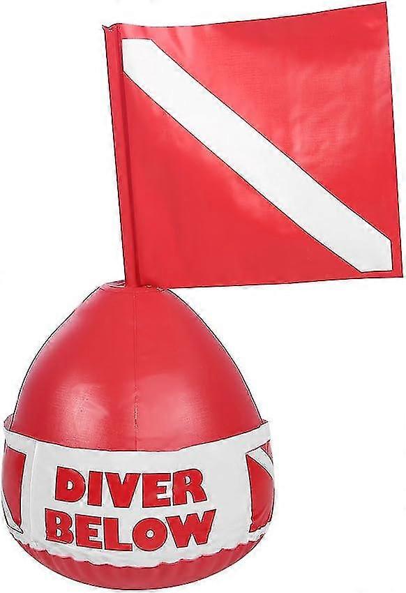 Diving Float, Pvc Inflatable Professional Buoy Float Ball With Flag For Outdoor Diving Swim