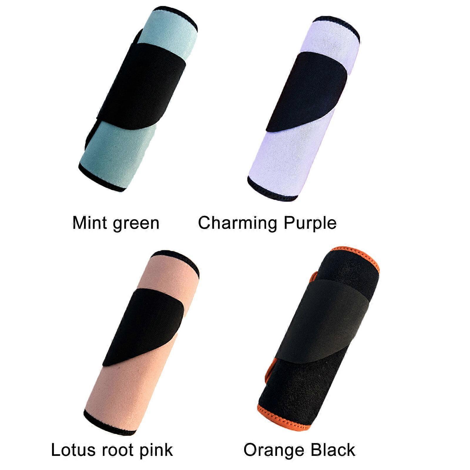 Unique Bargains PurpleWaist Trimmer Zippered Belt Tummy Tuck Belts Neoprene Waist Sweat Band Black Size L