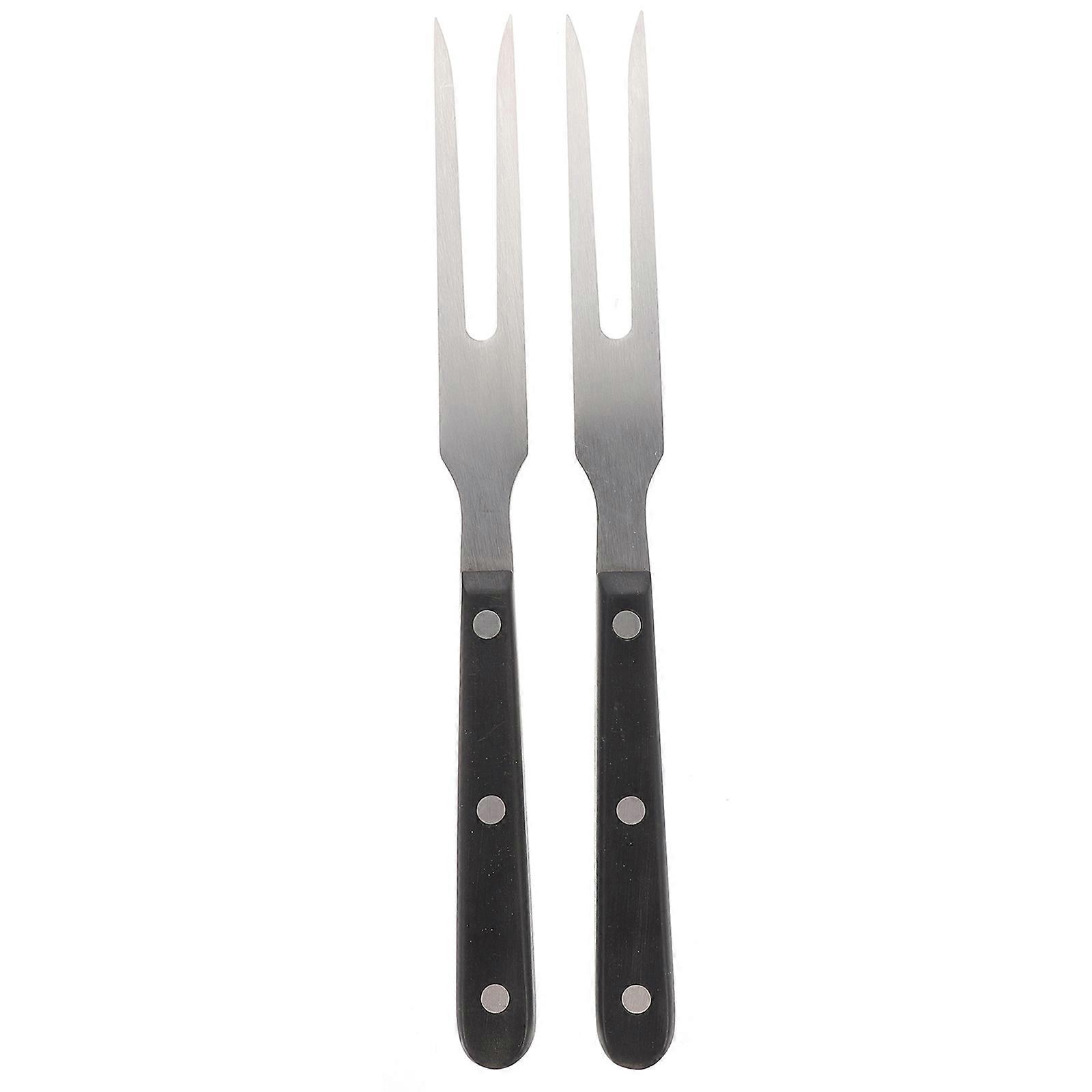 2pcs Practical Grilling Skewers Barbecue Steak Forks Outdoor Skewer Tools