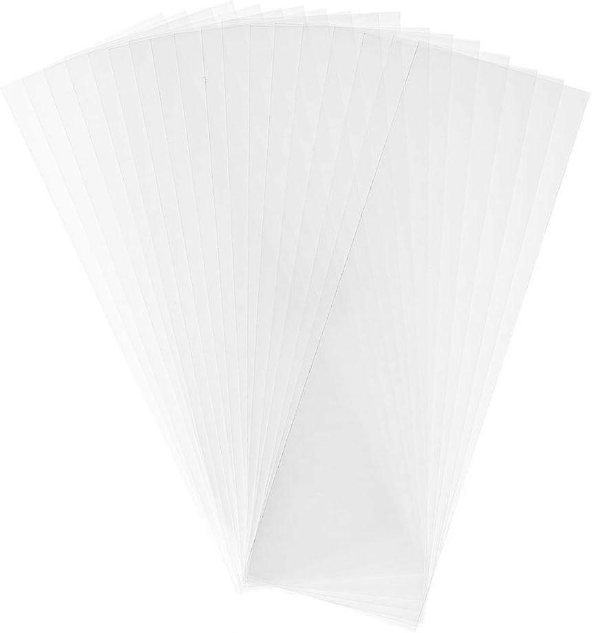 500 pcs 9x3 inch Clear Top Open Long Flat Plastic Cellophane Candy Gift Treat Bags for Small Homemade Arts Party Favor Bags