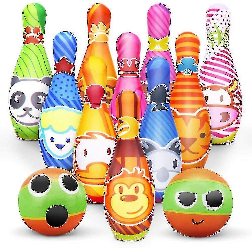 Bowling Set Skittles Game For Kids With Early Development Indoor Toy