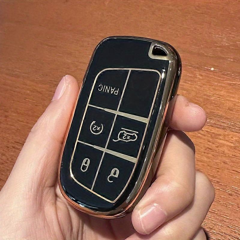 Key Fob Cover, TPU Car Keys Protector Case For Jeep For Chrysler 200 300 For Dodge For RAM For Challenger For Journey Smart Remote Keyless